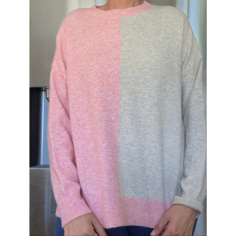 Heyson two tone Pink & Cream sweater 20% Wool - Picture 15 of 16
